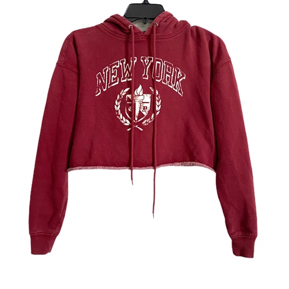 Wild Fable Cropped Hoodie New York Graphic Print - Picture 3 of 7